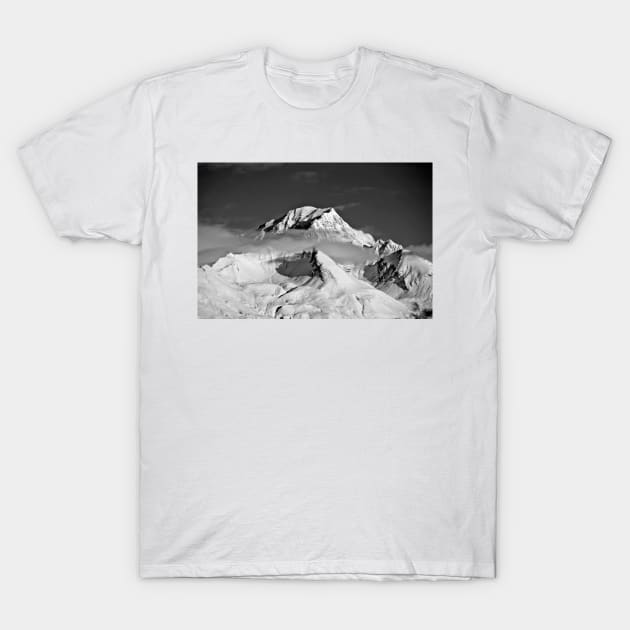 Mont Blanc from Les Arcs French Alps France T-Shirt by AndyEvansPhotos